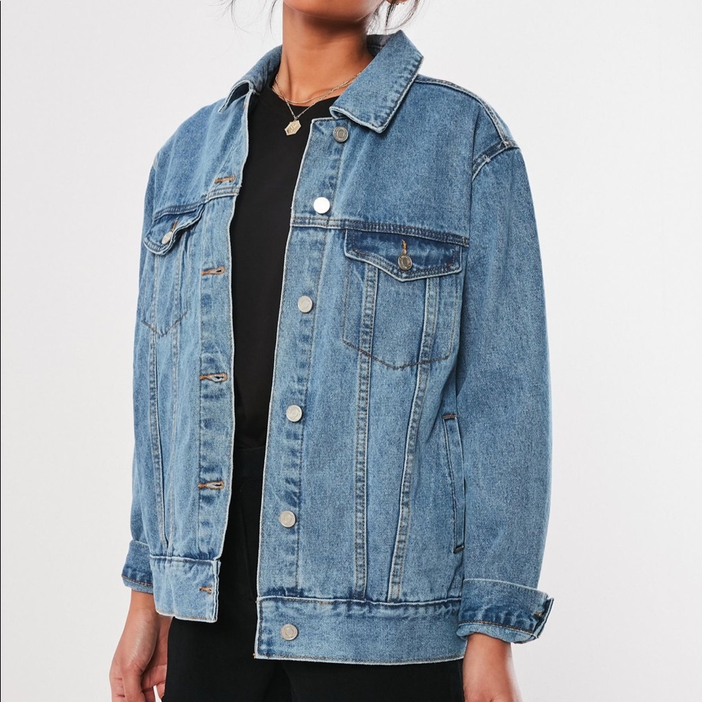 missguided oversized jean jacket